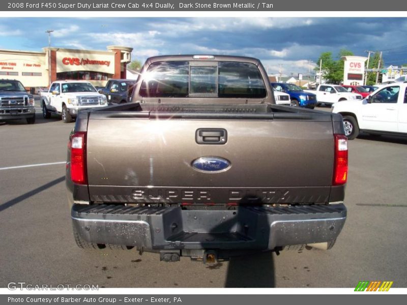 Dark Stone Brown Metallic / Tan 2008 Ford F450 Super Duty Lariat Crew Cab 4x4 Dually