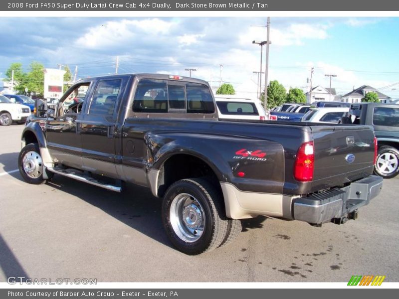 Dark Stone Brown Metallic / Tan 2008 Ford F450 Super Duty Lariat Crew Cab 4x4 Dually