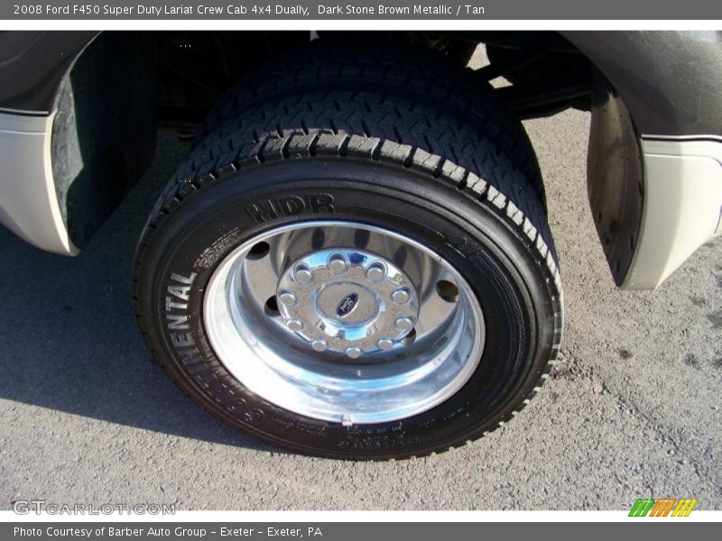 Dark Stone Brown Metallic / Tan 2008 Ford F450 Super Duty Lariat Crew Cab 4x4 Dually