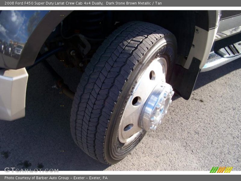 Dark Stone Brown Metallic / Tan 2008 Ford F450 Super Duty Lariat Crew Cab 4x4 Dually