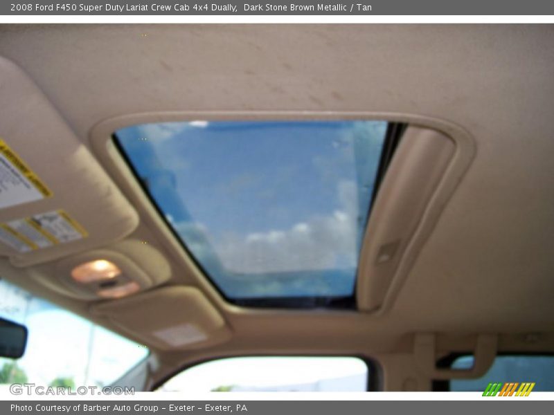 Dark Stone Brown Metallic / Tan 2008 Ford F450 Super Duty Lariat Crew Cab 4x4 Dually