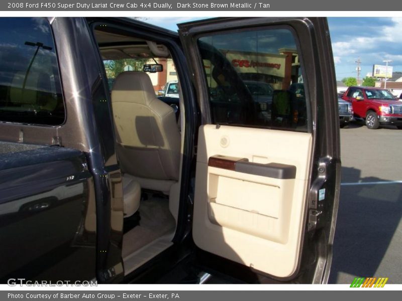 Dark Stone Brown Metallic / Tan 2008 Ford F450 Super Duty Lariat Crew Cab 4x4 Dually