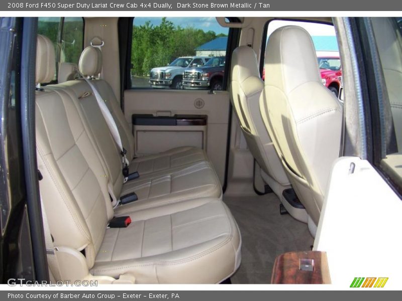 Dark Stone Brown Metallic / Tan 2008 Ford F450 Super Duty Lariat Crew Cab 4x4 Dually