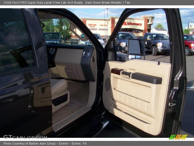 Dark Stone Brown Metallic / Tan 2008 Ford F450 Super Duty Lariat Crew Cab 4x4 Dually