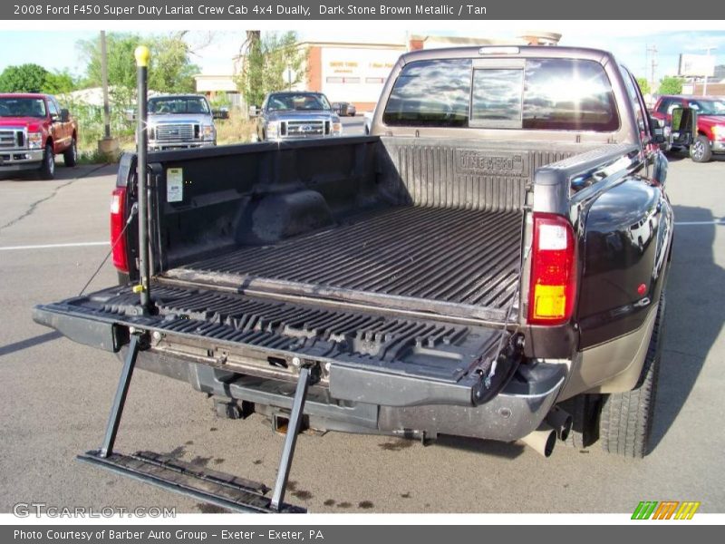 Dark Stone Brown Metallic / Tan 2008 Ford F450 Super Duty Lariat Crew Cab 4x4 Dually