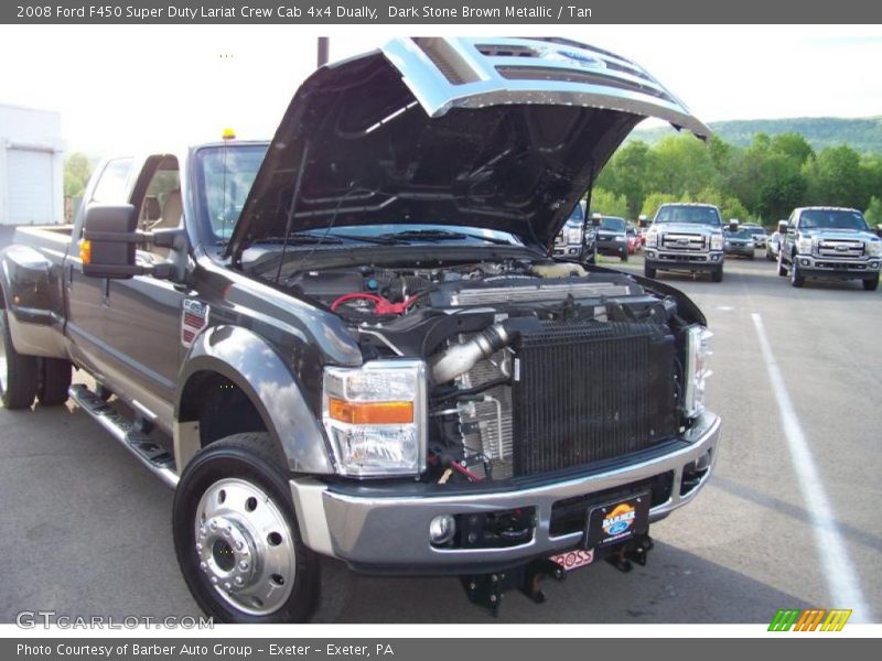 Dark Stone Brown Metallic / Tan 2008 Ford F450 Super Duty Lariat Crew Cab 4x4 Dually