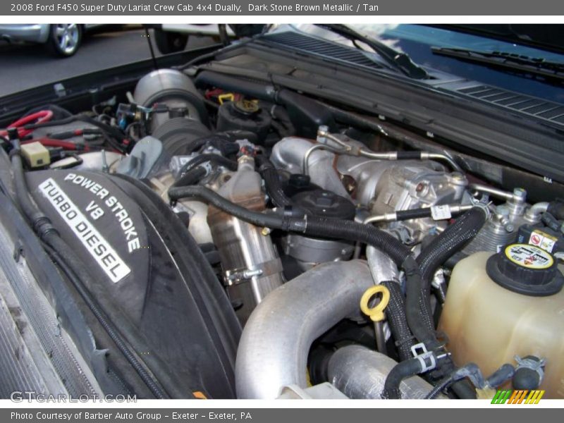 Dark Stone Brown Metallic / Tan 2008 Ford F450 Super Duty Lariat Crew Cab 4x4 Dually