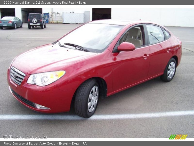 Apple Red Pearl / Beige 2009 Hyundai Elantra GLS Sedan