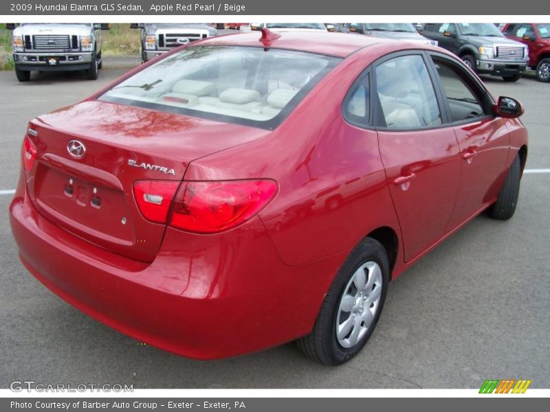 Apple Red Pearl / Beige 2009 Hyundai Elantra GLS Sedan