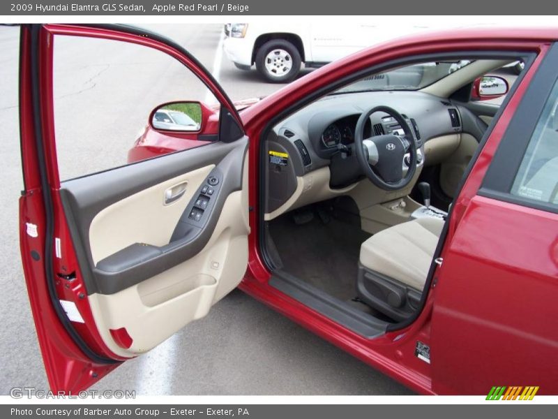 Apple Red Pearl / Beige 2009 Hyundai Elantra GLS Sedan