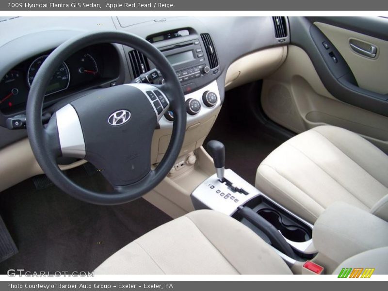 Apple Red Pearl / Beige 2009 Hyundai Elantra GLS Sedan