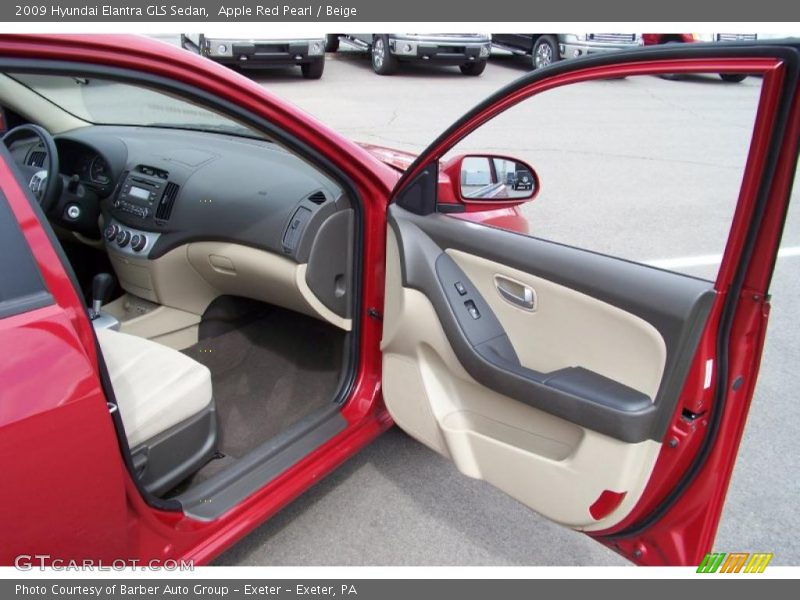 Apple Red Pearl / Beige 2009 Hyundai Elantra GLS Sedan