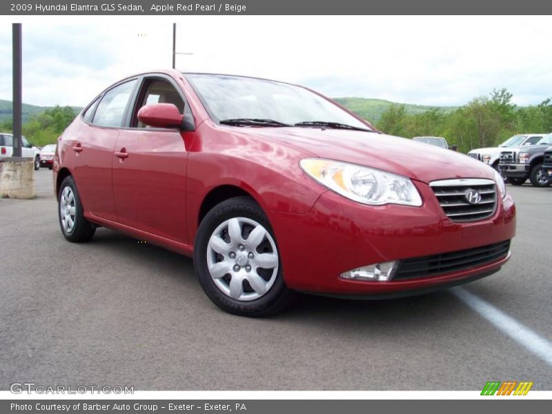 Apple Red Pearl / Beige 2009 Hyundai Elantra GLS Sedan