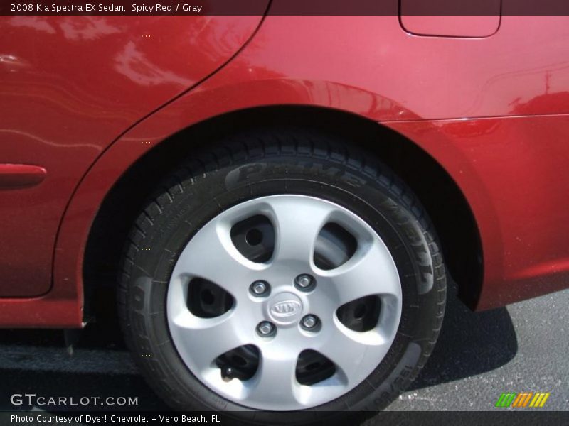 Spicy Red / Gray 2008 Kia Spectra EX Sedan