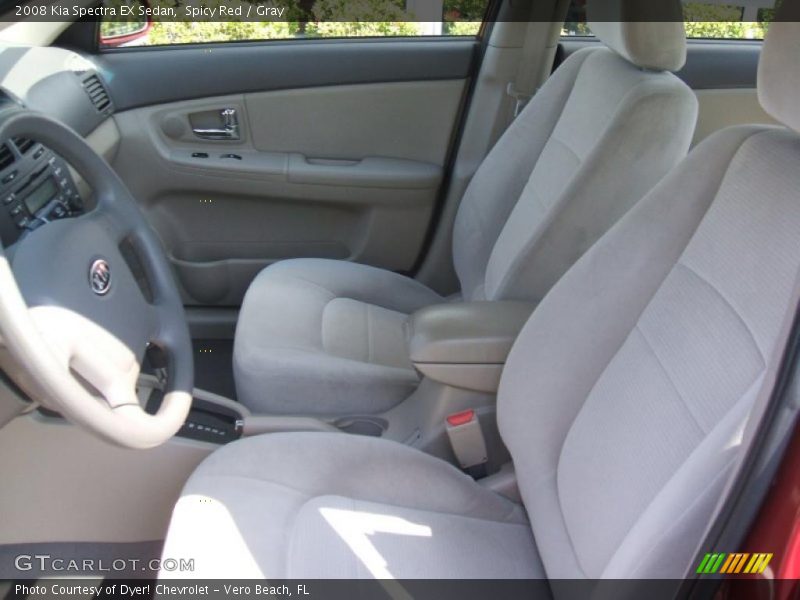 Spicy Red / Gray 2008 Kia Spectra EX Sedan