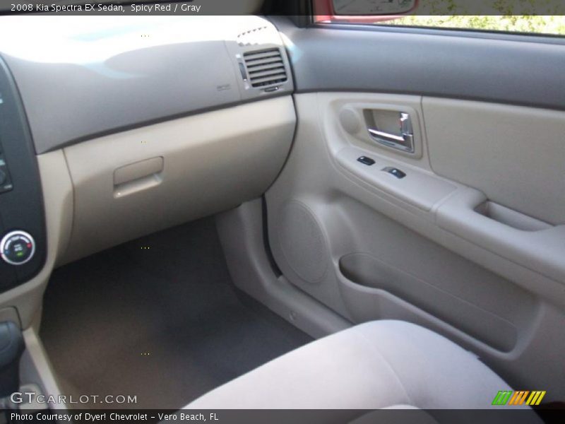 Spicy Red / Gray 2008 Kia Spectra EX Sedan