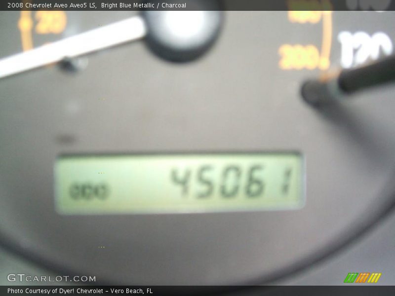 Bright Blue Metallic / Charcoal 2008 Chevrolet Aveo Aveo5 LS