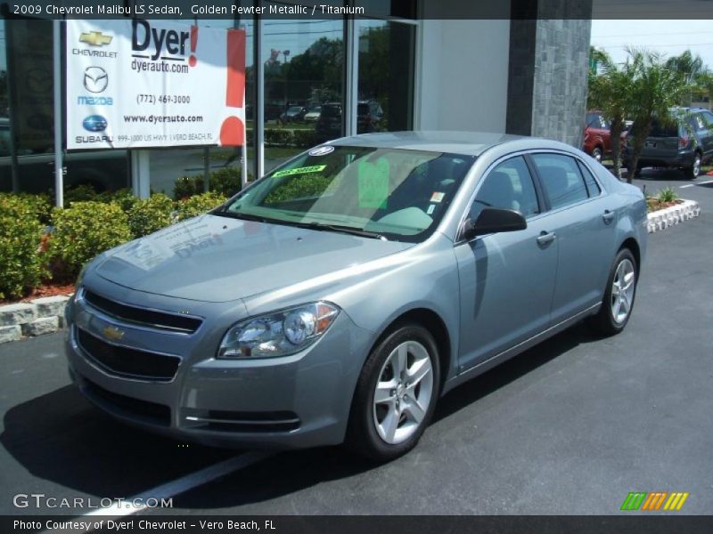 Golden Pewter Metallic / Titanium 2009 Chevrolet Malibu LS Sedan