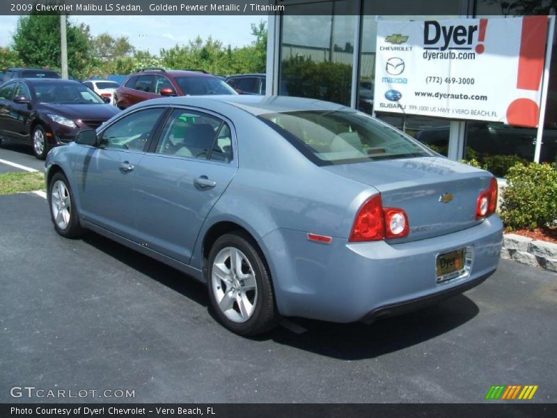 Golden Pewter Metallic / Titanium 2009 Chevrolet Malibu LS Sedan