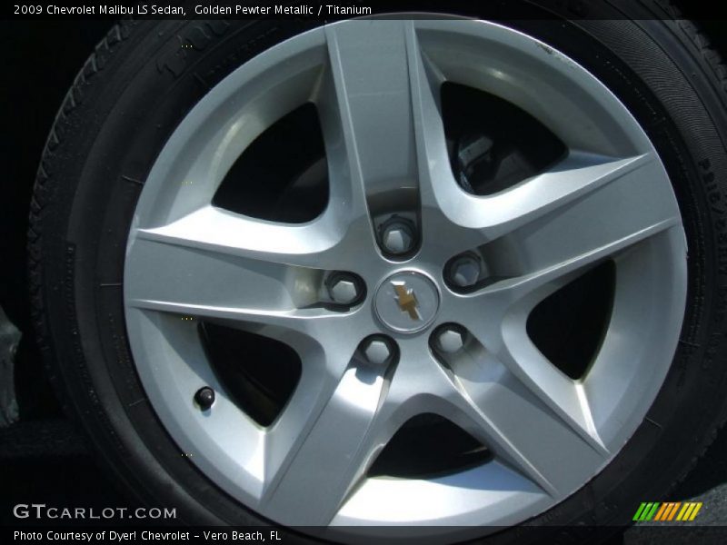 Golden Pewter Metallic / Titanium 2009 Chevrolet Malibu LS Sedan
