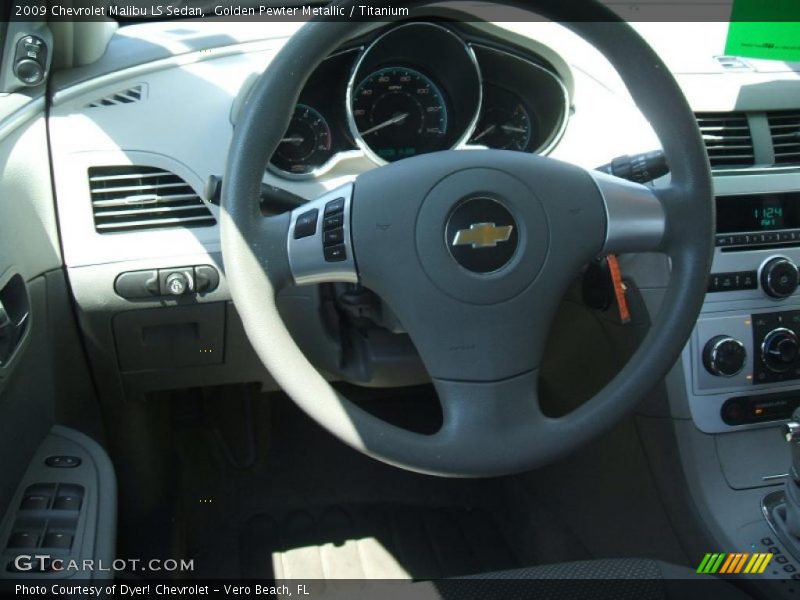 Golden Pewter Metallic / Titanium 2009 Chevrolet Malibu LS Sedan