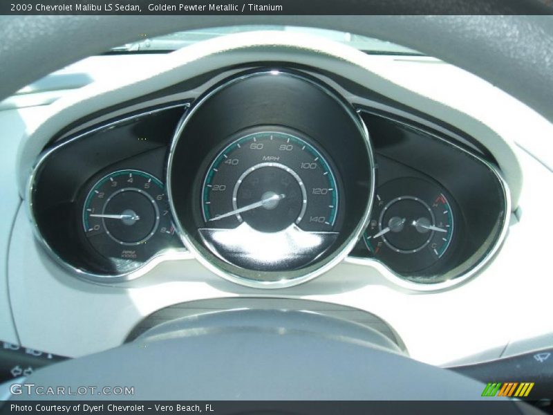 Golden Pewter Metallic / Titanium 2009 Chevrolet Malibu LS Sedan