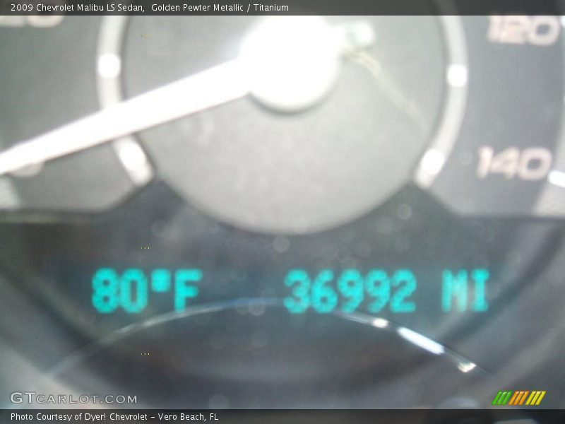 Golden Pewter Metallic / Titanium 2009 Chevrolet Malibu LS Sedan