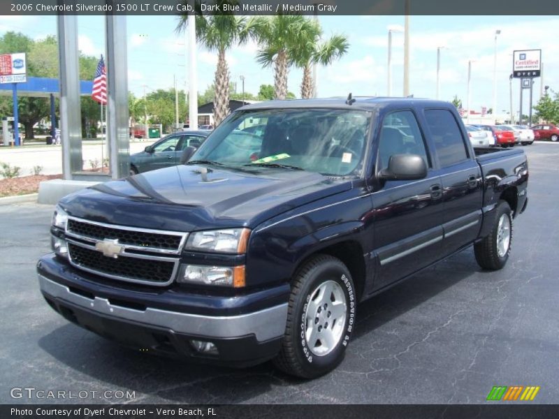 Dark Blue Metallic / Medium Gray 2006 Chevrolet Silverado 1500 LT Crew Cab