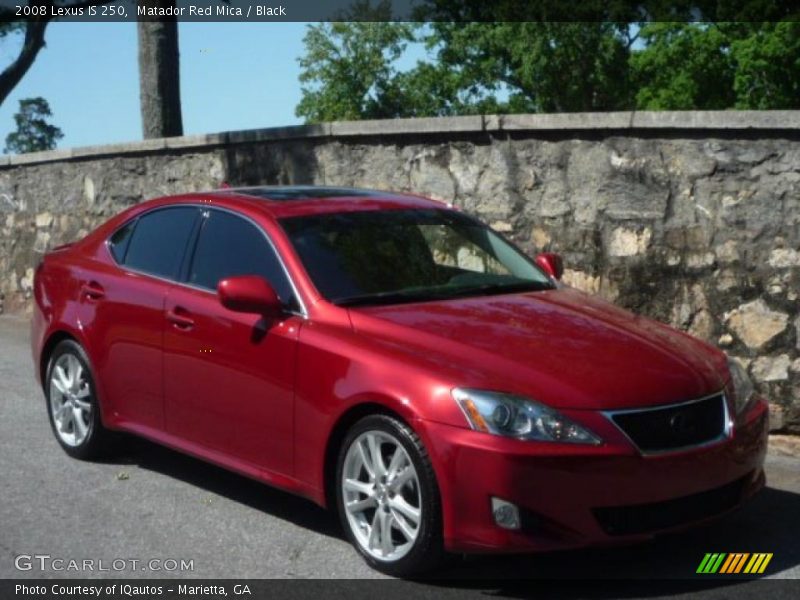 Matador Red Mica / Black 2008 Lexus IS 250