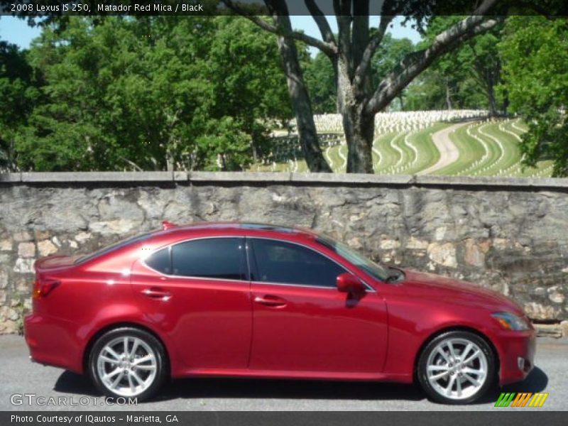 Matador Red Mica / Black 2008 Lexus IS 250