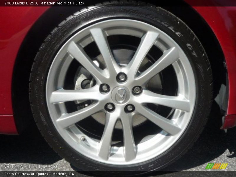 Matador Red Mica / Black 2008 Lexus IS 250
