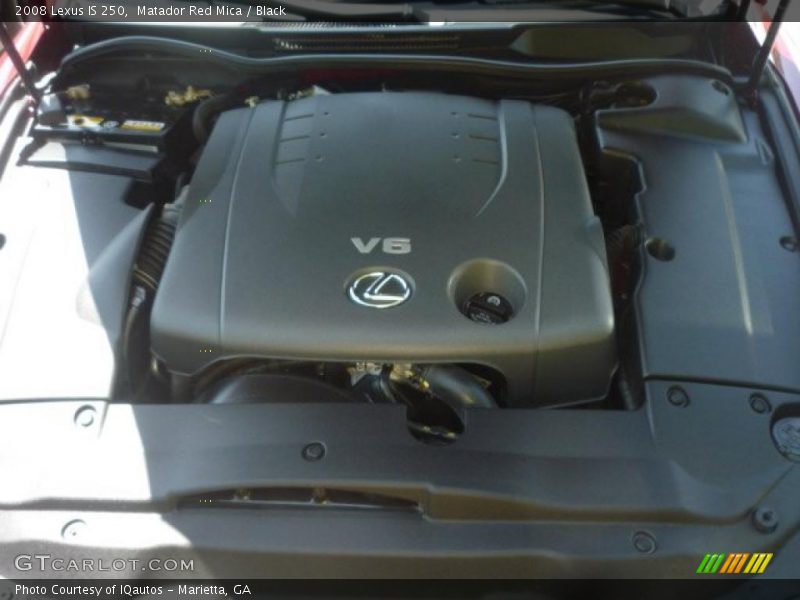 Matador Red Mica / Black 2008 Lexus IS 250