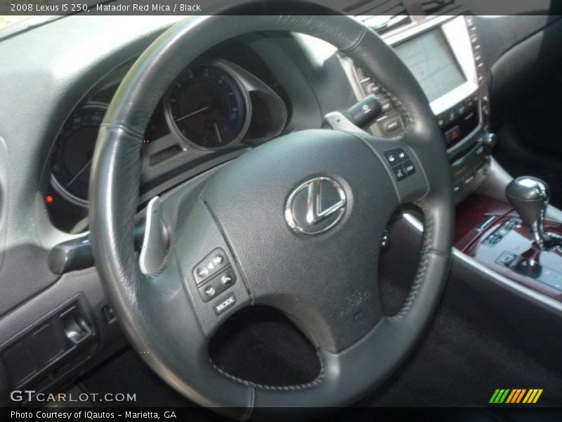 Matador Red Mica / Black 2008 Lexus IS 250