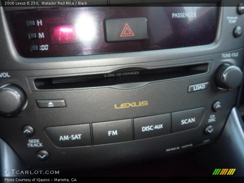 Matador Red Mica / Black 2008 Lexus IS 250