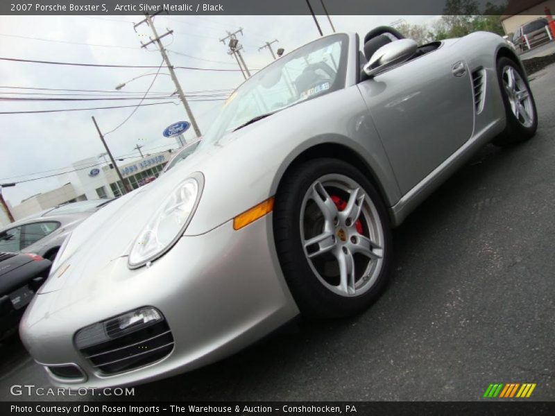 Arctic Silver Metallic / Black 2007 Porsche Boxster S