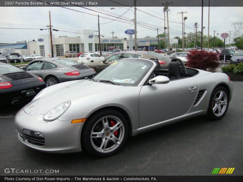 Arctic Silver Metallic / Black 2007 Porsche Boxster S