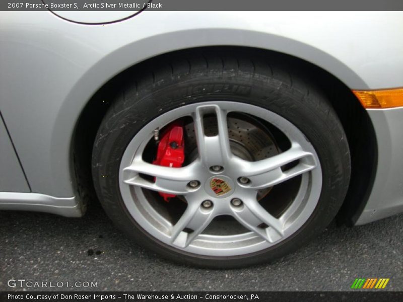 Arctic Silver Metallic / Black 2007 Porsche Boxster S