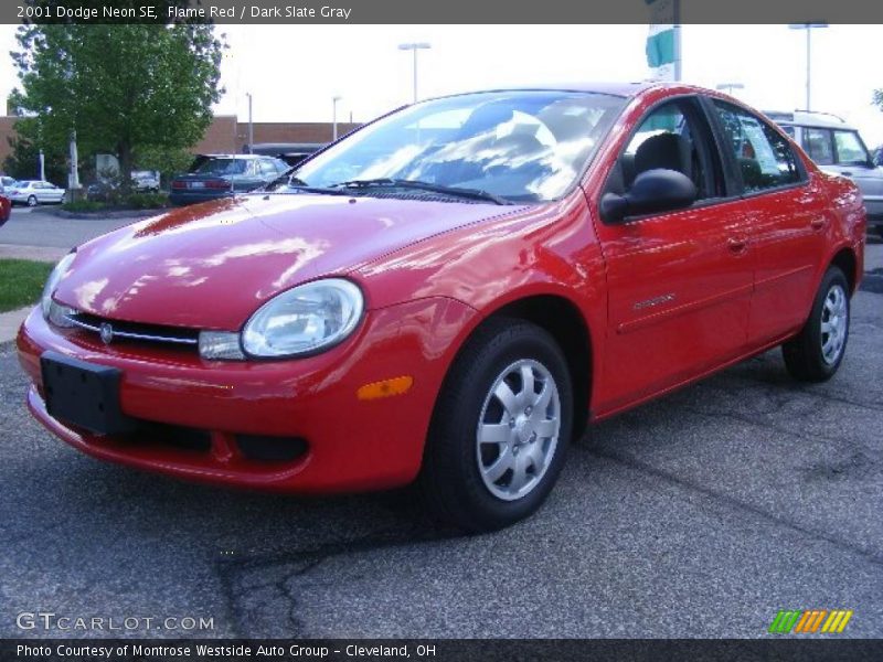 Flame Red / Dark Slate Gray 2001 Dodge Neon SE