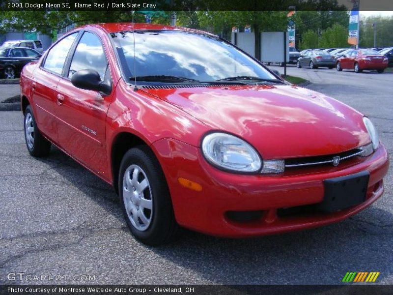 Flame Red / Dark Slate Gray 2001 Dodge Neon SE