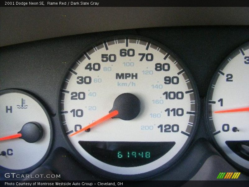 Flame Red / Dark Slate Gray 2001 Dodge Neon SE