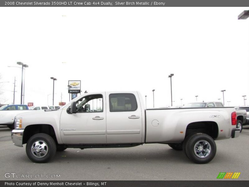 Silver Birch Metallic / Ebony 2008 Chevrolet Silverado 3500HD LT Crew Cab 4x4 Dually