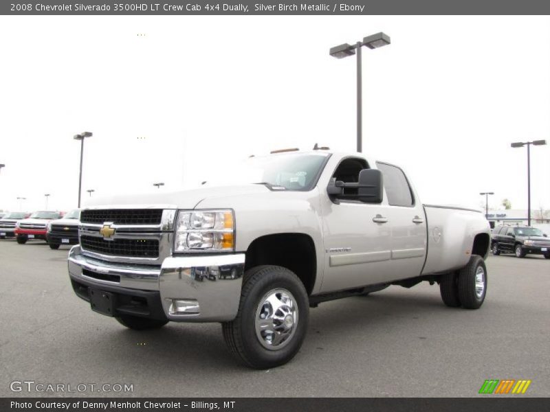 Silver Birch Metallic / Ebony 2008 Chevrolet Silverado 3500HD LT Crew Cab 4x4 Dually