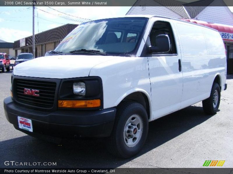 Summit White / Neutral 2008 GMC Savana Van 3500 Cargo