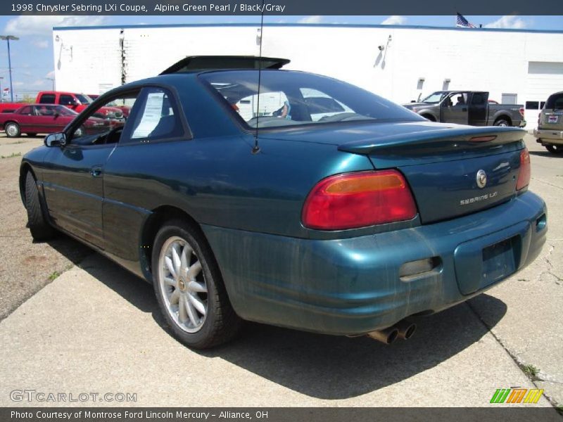 Alpine Green Pearl / Black/Gray 1998 Chrysler Sebring LXi Coupe