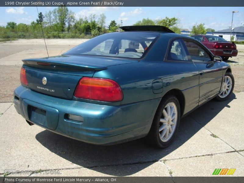 Alpine Green Pearl / Black/Gray 1998 Chrysler Sebring LXi Coupe