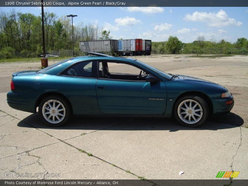Alpine Green Pearl / Black/Gray 1998 Chrysler Sebring LXi Coupe