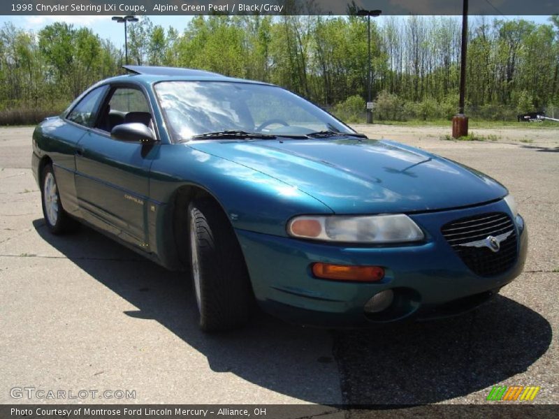 Alpine Green Pearl / Black/Gray 1998 Chrysler Sebring LXi Coupe
