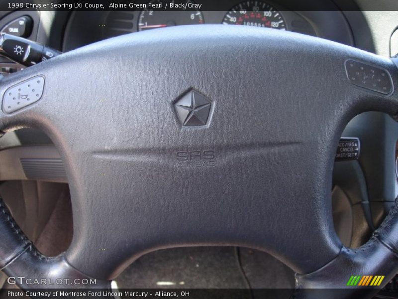 Alpine Green Pearl / Black/Gray 1998 Chrysler Sebring LXi Coupe