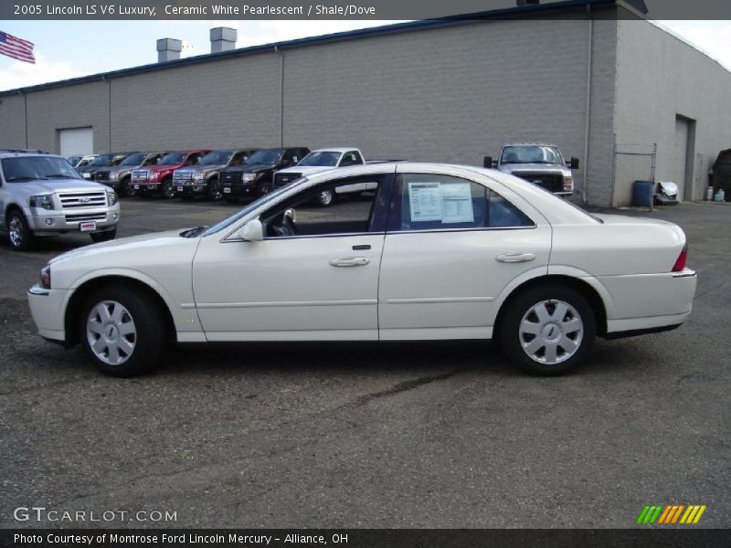 Ceramic White Pearlescent / Shale/Dove 2005 Lincoln LS V6 Luxury