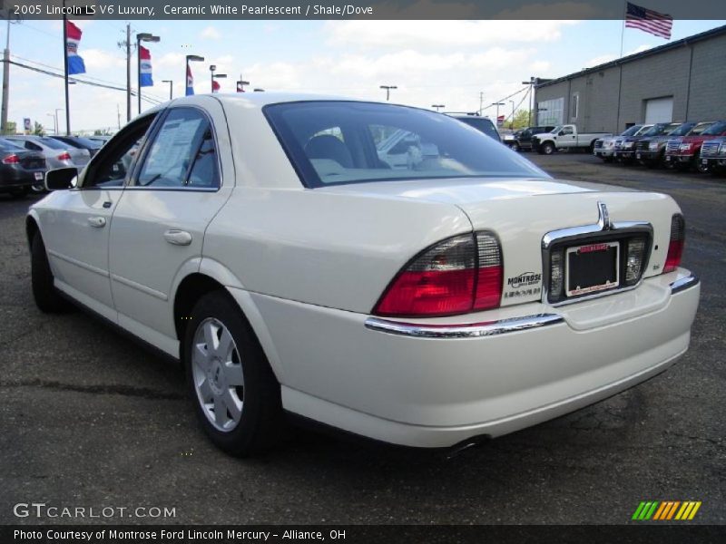 Ceramic White Pearlescent / Shale/Dove 2005 Lincoln LS V6 Luxury